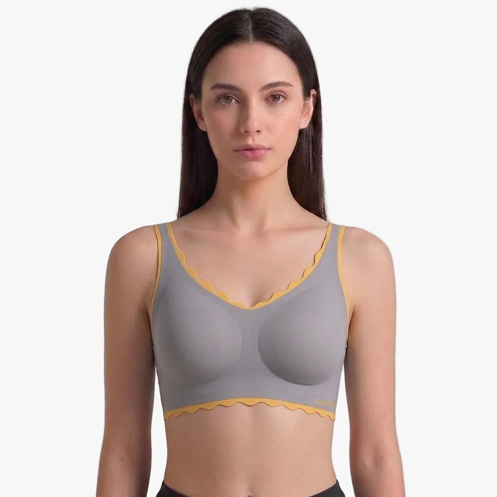 Wireless Gather Push Up Bra – Black