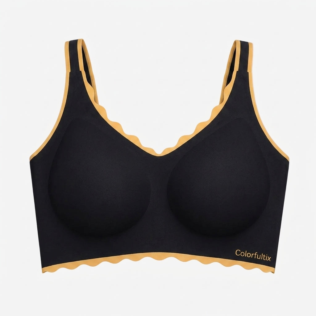 Multy Seamless Bra Black Gold - flat lay